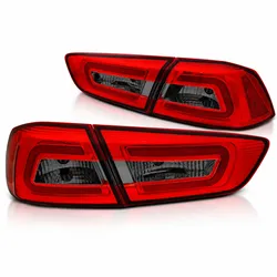 LED-Rückleuchten passend für Mitsubishi Lancer 8 Limousine 2008–2011 | Rot/Smoke