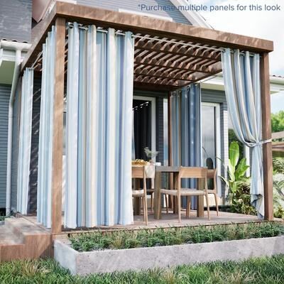 Awesome Home Outdoor Stripe Privacy Protected Grommet Panel