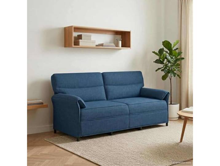 KGHERMDF Sofa 100% Polyester mit Metallrahmen, MDF und Sperrholz Modernes Design, klappbare Armlehnen, stabiler Metallrahmen, Kunststoffbeine, pflegeleichte Oberfläche