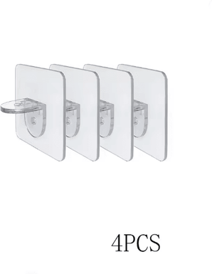 Inspire Essentials Clear Non Marking Wardrobe And Cabinet Divider Bracket Set (4 Or 10 Piece) 4pcs