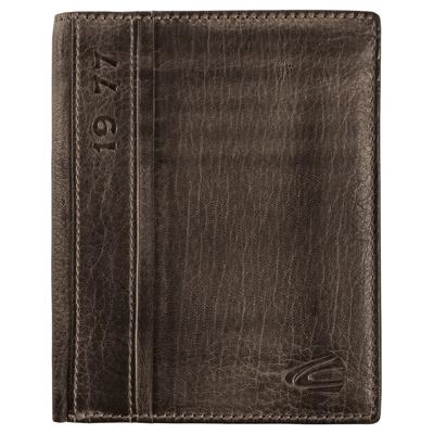Geldbörse CAMEL ACTIVE "Melbourne", Herren, schwarz, Leder, Antik-Look, Kleinlederwaren, aus hochwertigem Rindsleder mit kernigen Nähten im Used Look