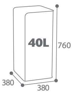 CUBATRI Mülleimer 40L aus pulverbeschichtetem Stahl mit UV-Absorber Rossignol , Farbe:Grau