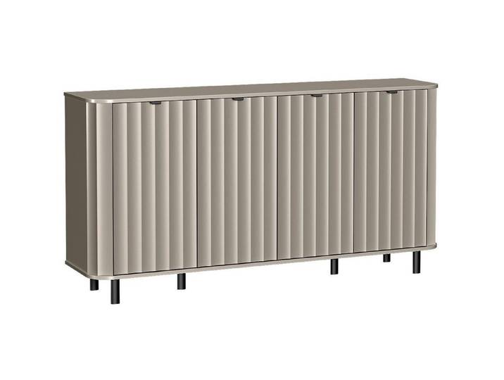 Beautysofa Kommode NOVADO NO-2 – 180 cm, 4 Türen, moderne mit Einlegeboden, Metallfüße