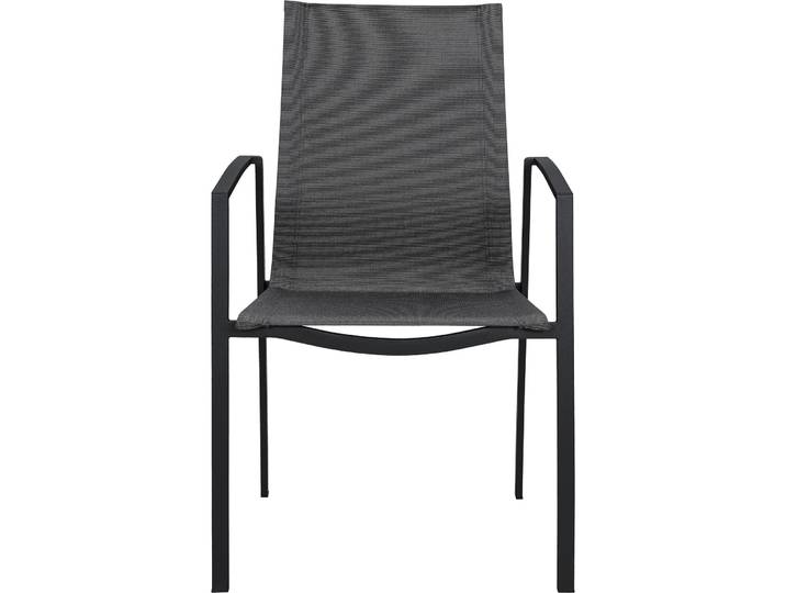 Stuhl Textilen schwarz/Metall schwarz - 243