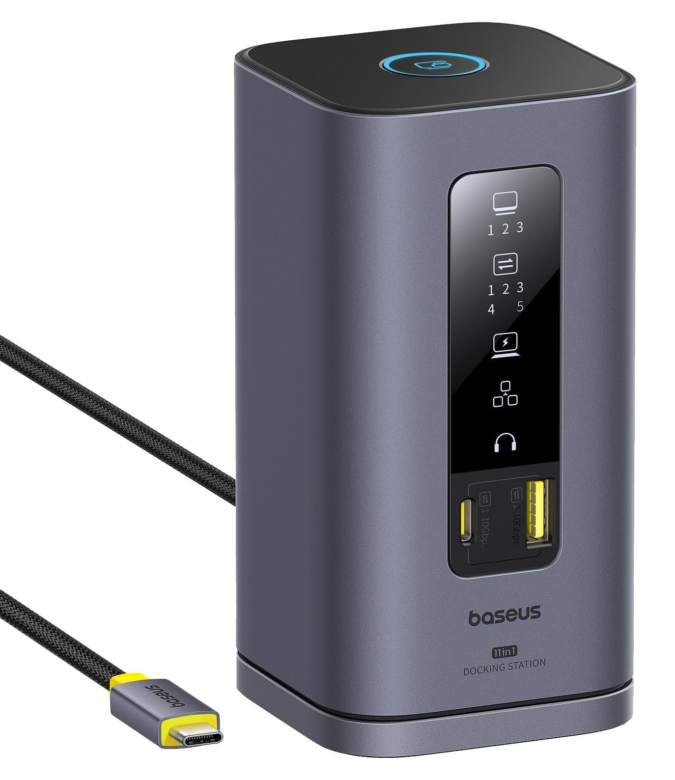 Baseus Spacemate DisplayLink USB-C docking station, 11-in-1, 100W PD