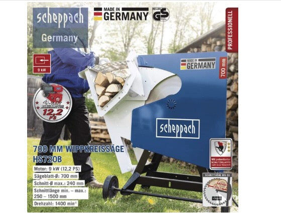 Scheppach HS720B Sega circolare taglia tronchi a scoppio
