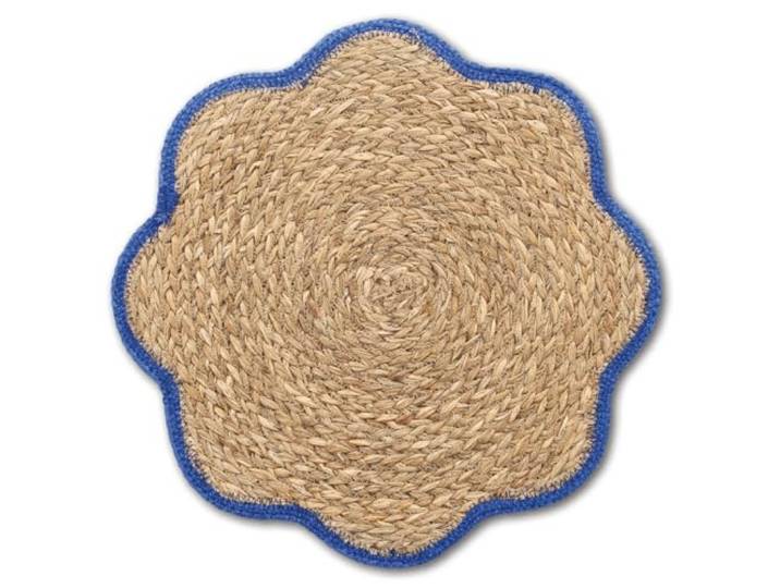 Zeller Platzset, Grasgeflecht, blau