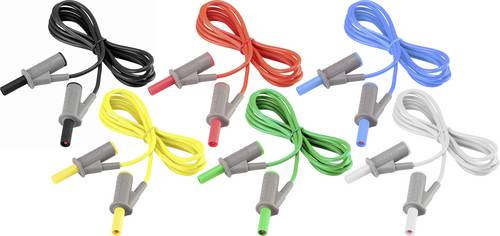 VOLTCRAFT MSB-501 Messleitungs-Set Lamellenstecker 4mm Lamellenstecker 4mm 5.00m 12St.