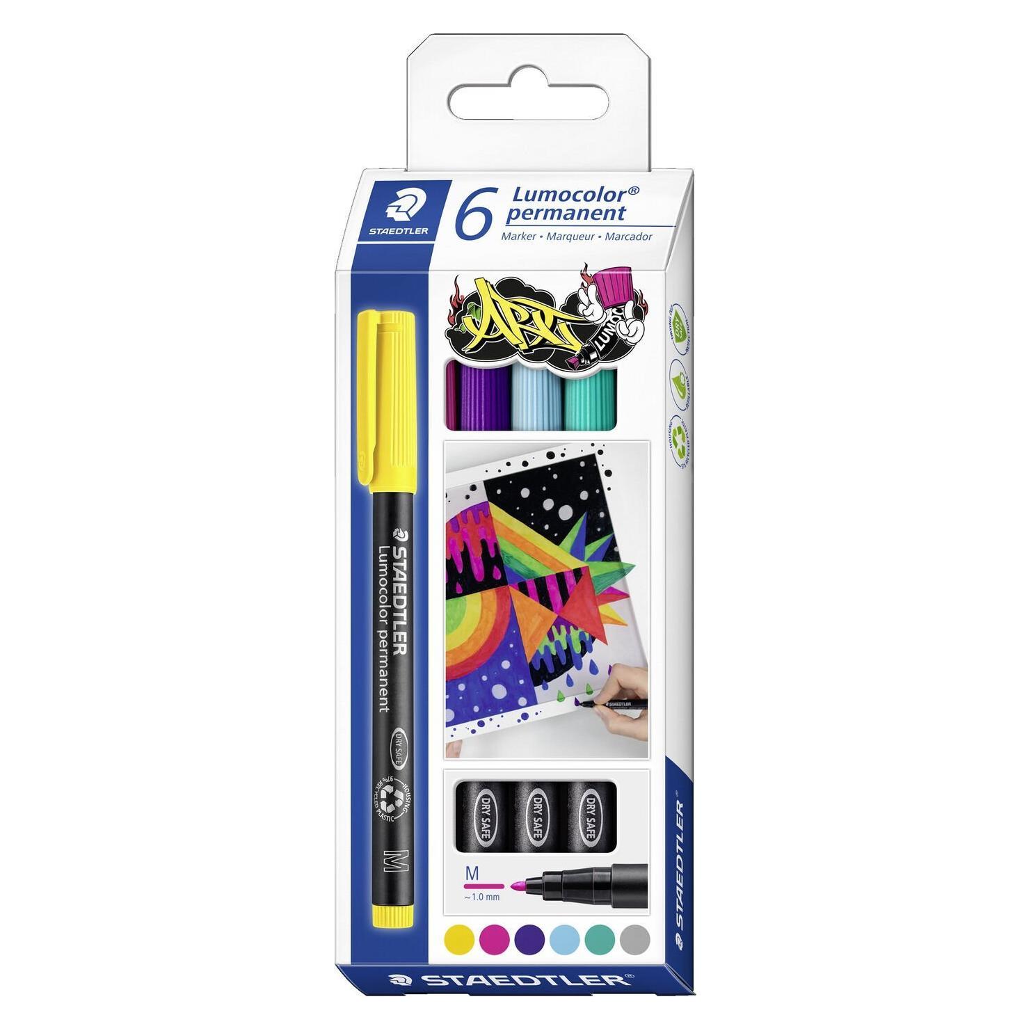 Staedtler Lumocolor permanent pen 317 Permanent-Universalstifte M (6x) (317 C6)