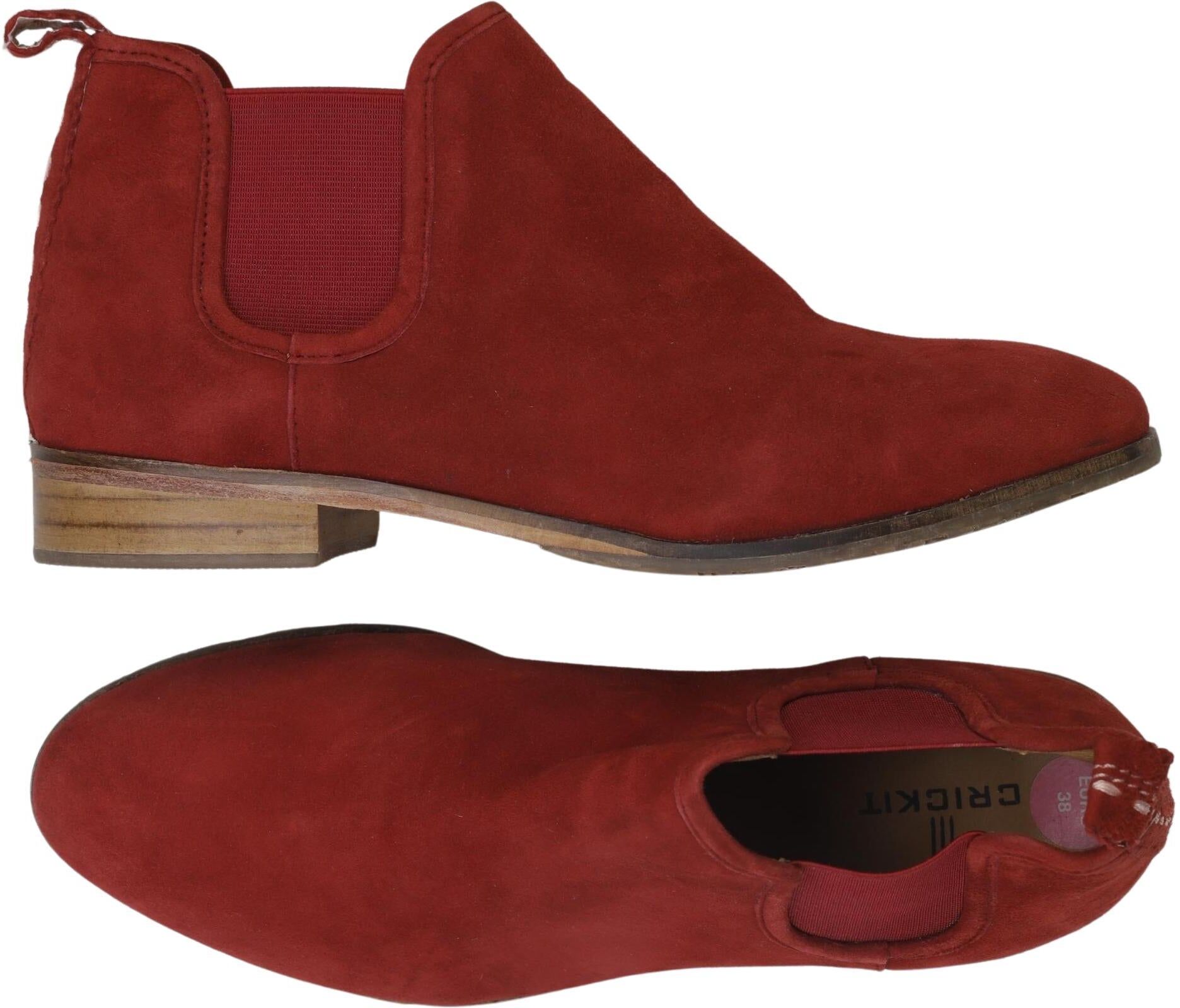 Crick IT Damen Stiefelette, Rot, Gr. EU 38, Leder - Second Hand