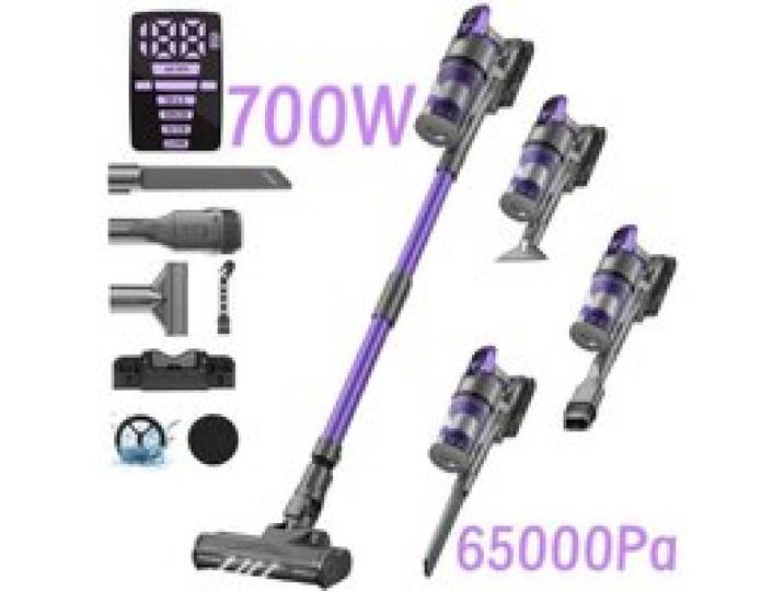 Balai aspirateur sans fil 700w multifonction 8 en 1 700W 65Kpa Bac 1.6L 70min Filtration 7 étapes brosse LED ASPIRATEUR BALAI