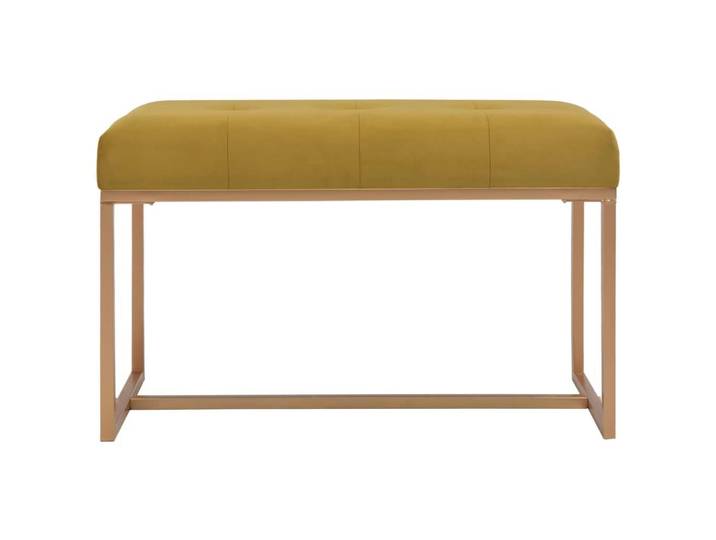 SOLOM@Banquette de salon - Banc de couloir/banc moderne 80cm Moutarde Velours Sep75446
