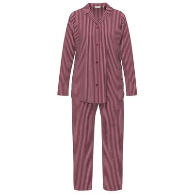 Schlafanzug SEIDENSTICKER "Damen Pyjama Set lang", Damen, Gr. 40, rot, Obermaterial: 100% Modal CMD., Homewear-Sets Schlafanzug