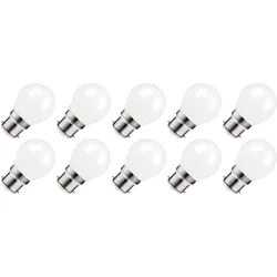 Lighto | LED-Glühfaden | Bajonettfassung B22d | Kugelbirne | Klar | 45mm | 5W | 10 Stück