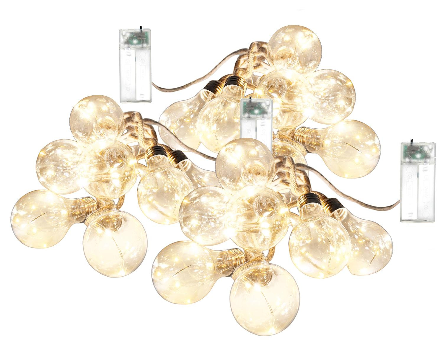 COM-Four decoratieve lichtketting met warmwitte verlichting