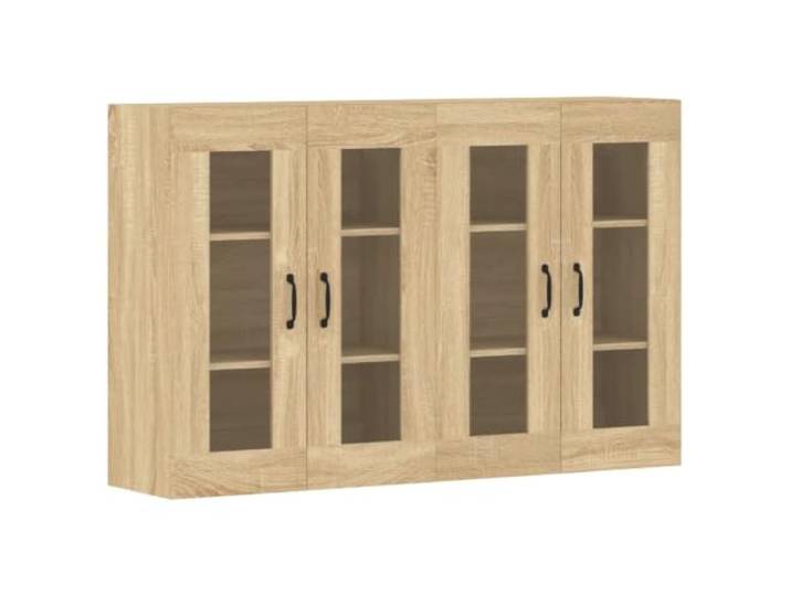 Helloshop26 Wandschrank 2er Set Praktische Design Wandaufbewahrung 69,5 x 34 x 90 cm aus Holz Eiche Sonoma 02_0055407