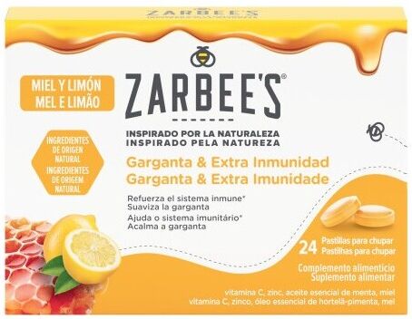 Zarbees Gargnt & Inmu Lemon Honey 24 Tablets