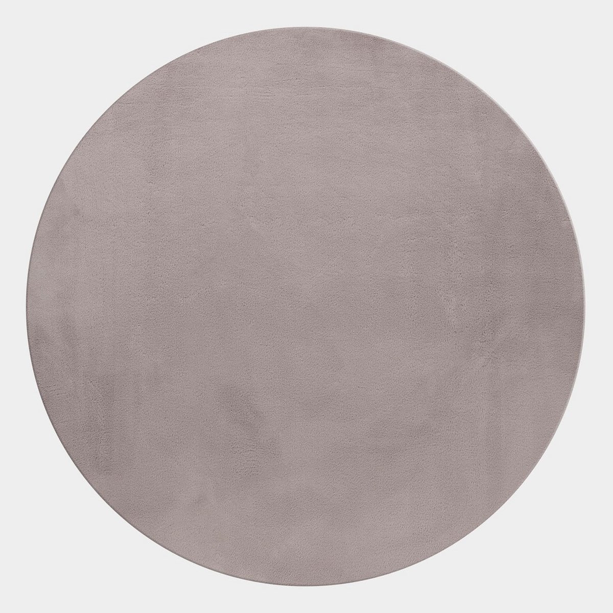 Rond Zacht Pluizig Nepbont Tapijt Beige - Polyester Vloerkleed voor Woonkamer en Slaapkamer