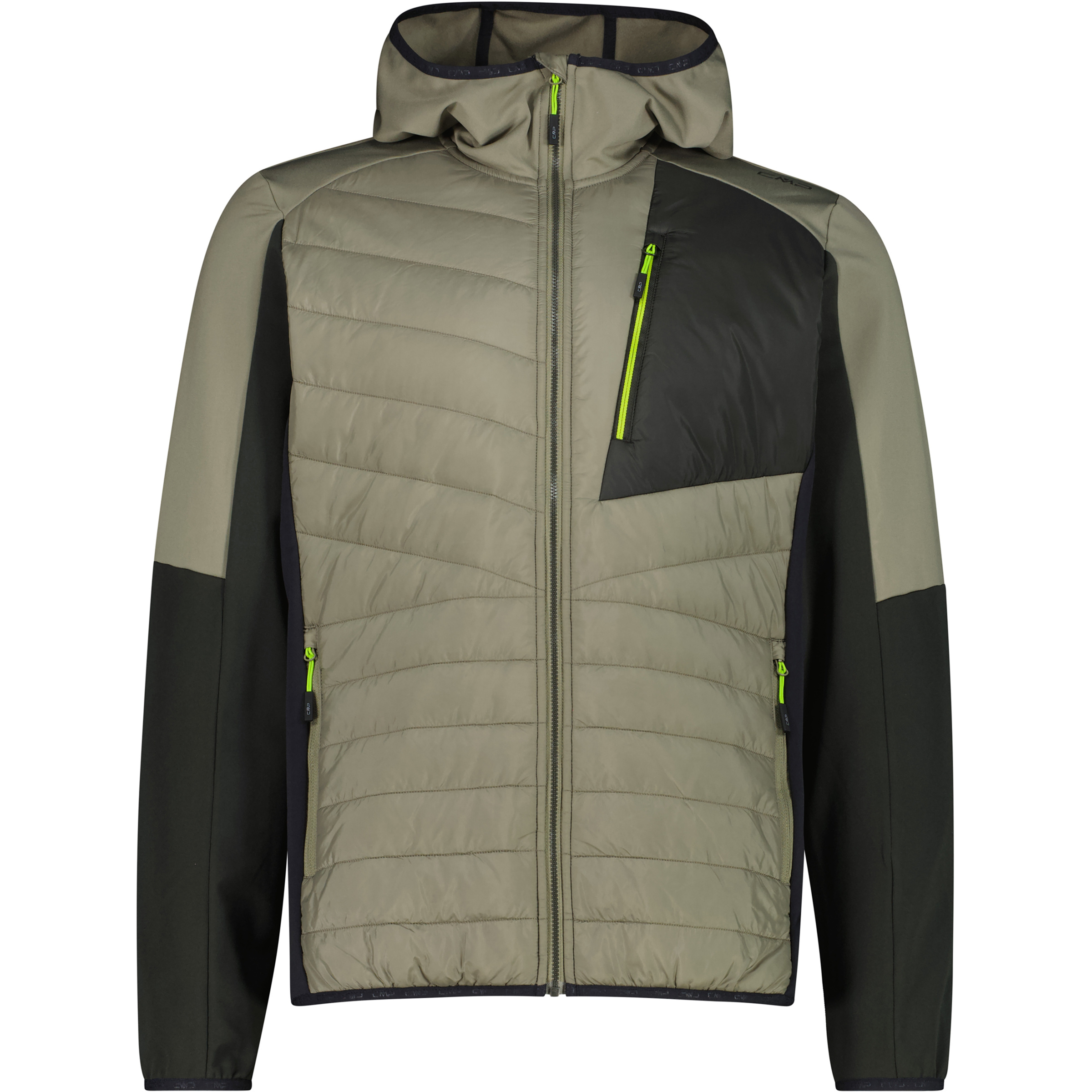 CMP Hybrid Herren Kunstfaserjacke oliv Größe S Trekking Isolierend