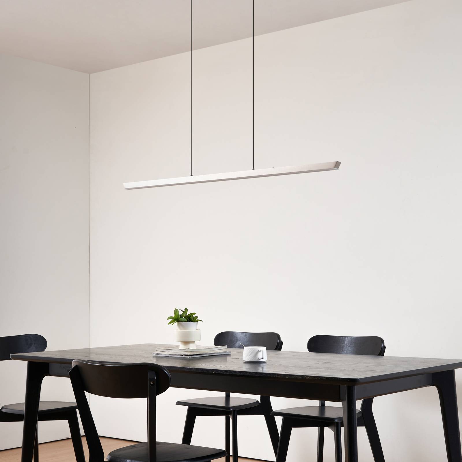 Hängelampe Solvar Lucande, dimmbar, chrom / silber, für Wohn- / Esszimmer, Metall, Modern