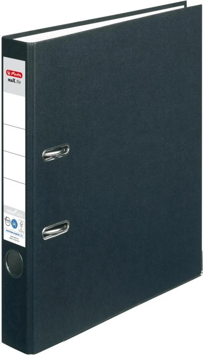 herlitz Ordner maX.file nature plus, Rückenbr.:50mm, schwarz