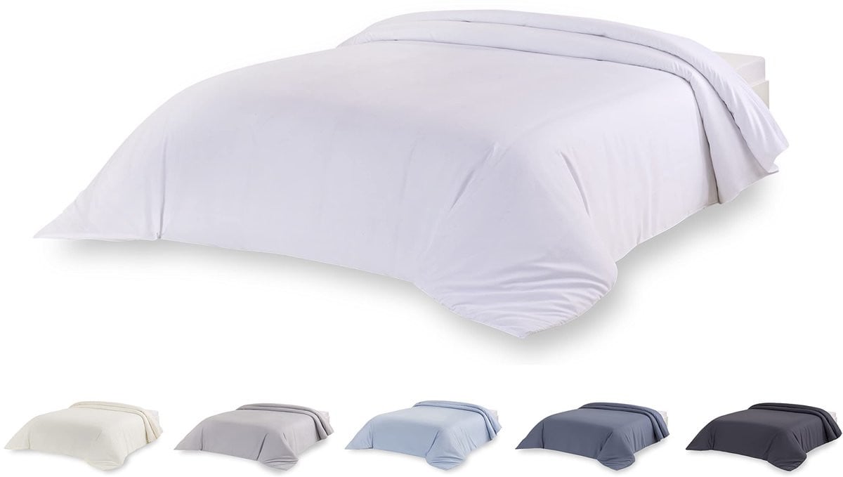 Ibenzoa Extra Zacht Microvezel Dekbedovertrek - Wit - 200-260 x 240 cm