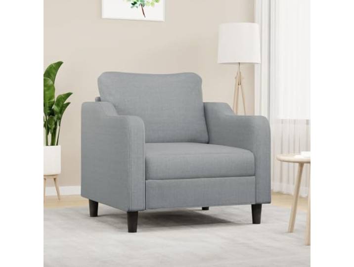 HEFZGDB Hochwertiger Sessel Hellgrau 60 cm Stoff Modernes Design mit strapazierfähigem Bezug und robustem Metallgestell für exzellente Stabilität und atmungsaktive Langlebigkeit
