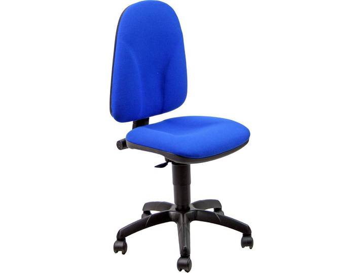 Siège de bureau en tissu rembourré UNISIT Team - Haut dossier - Piétement à roulettes - Bleu
