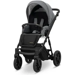 Kunert, Kinderwagen, Ivento 3in1 Kinderwagen in Anthrazit mit schwarzem Rahmen