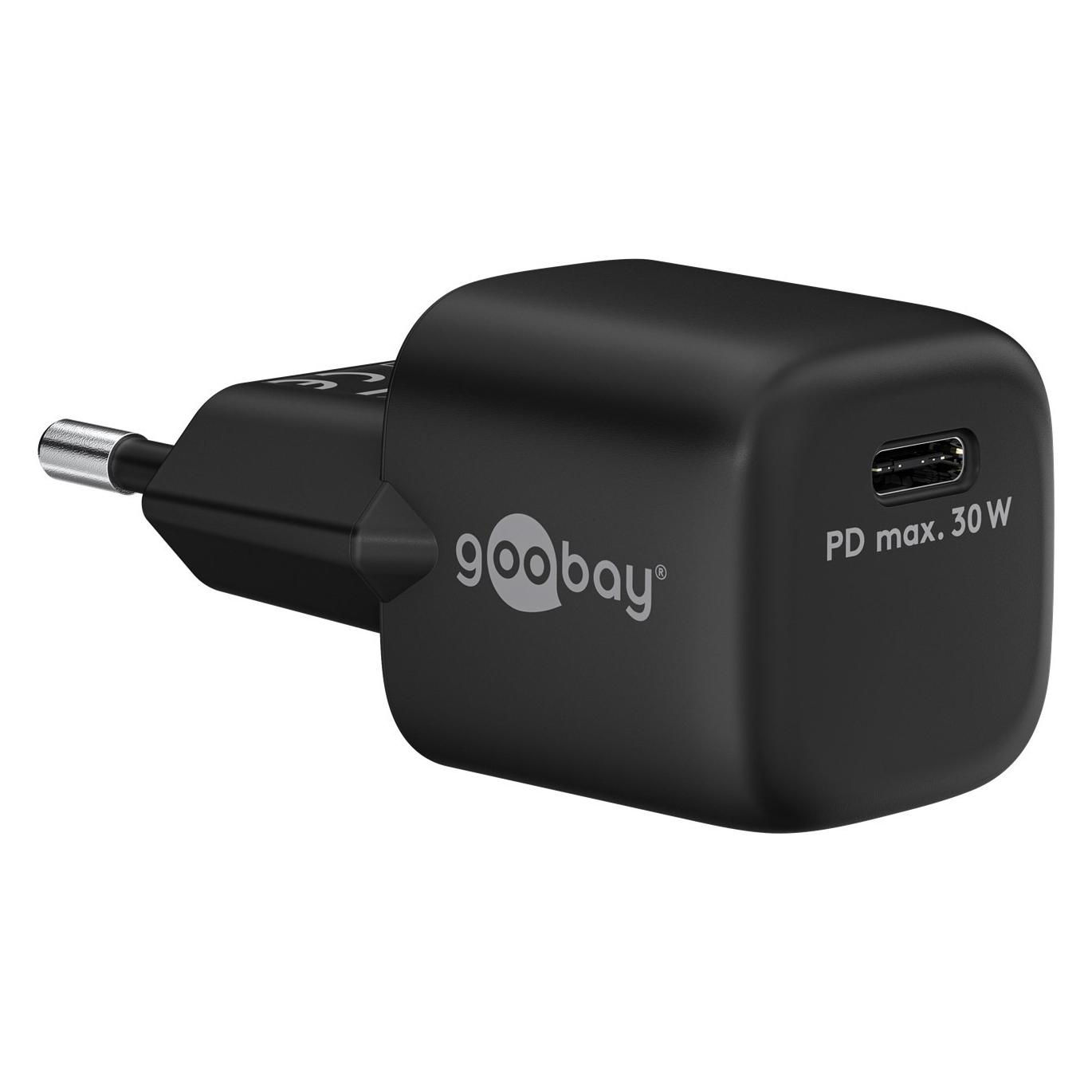 Goobay USB-C Nano Schnellladegerät mit GaN Technologie (30 W, 1 Port) (59715)