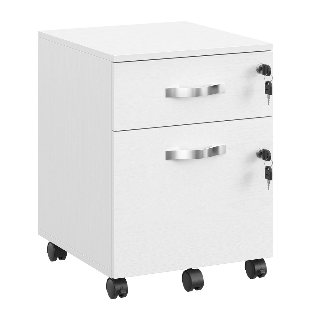 VASAGLE Rollcontainer 2 Schlösser Weiß LCD22WV1