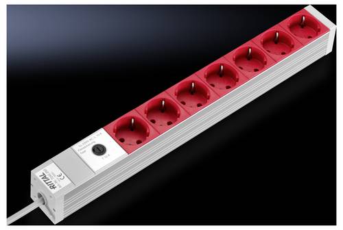 Rittal DK 7240.260 Steckdosenleiste 7-fach, mit Kaltgerätebuchse Aluminium 1 St.