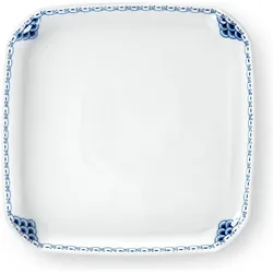 Royal Copenhagen Prinsesse firkantet tallerken 21 cm, Teller, Blau