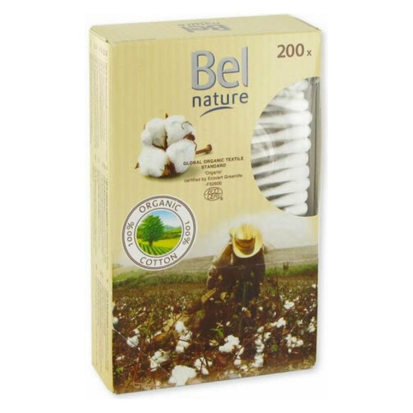 Bel Cosmetic NATURE ECOCERT bastoncillos cartón algodón orgánico 200 pz (4046871003029)