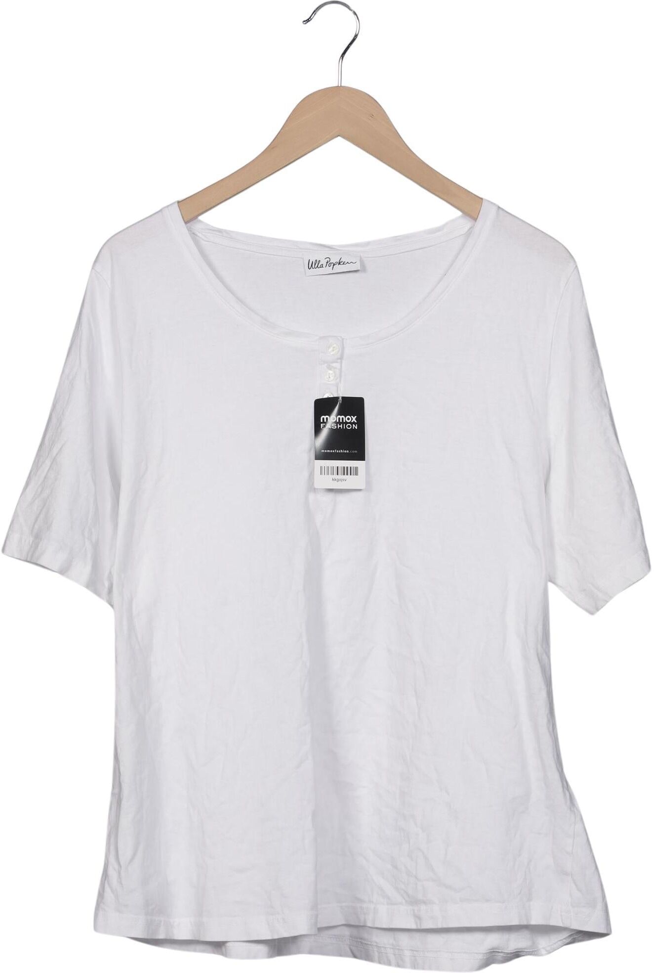 Ulla Popken Damen T-Shirt, Weiß, Gr. EU 46, Baumwolle - Second Hand