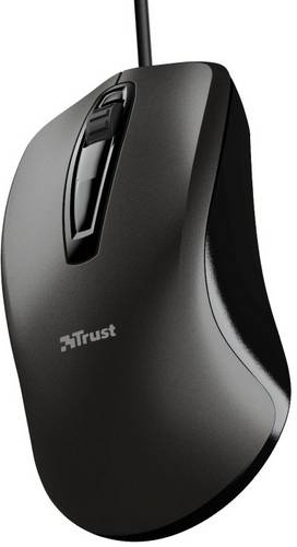 Trust CARVE Maus USB Optisch Schwarz 3 Tasten 1200 dpi