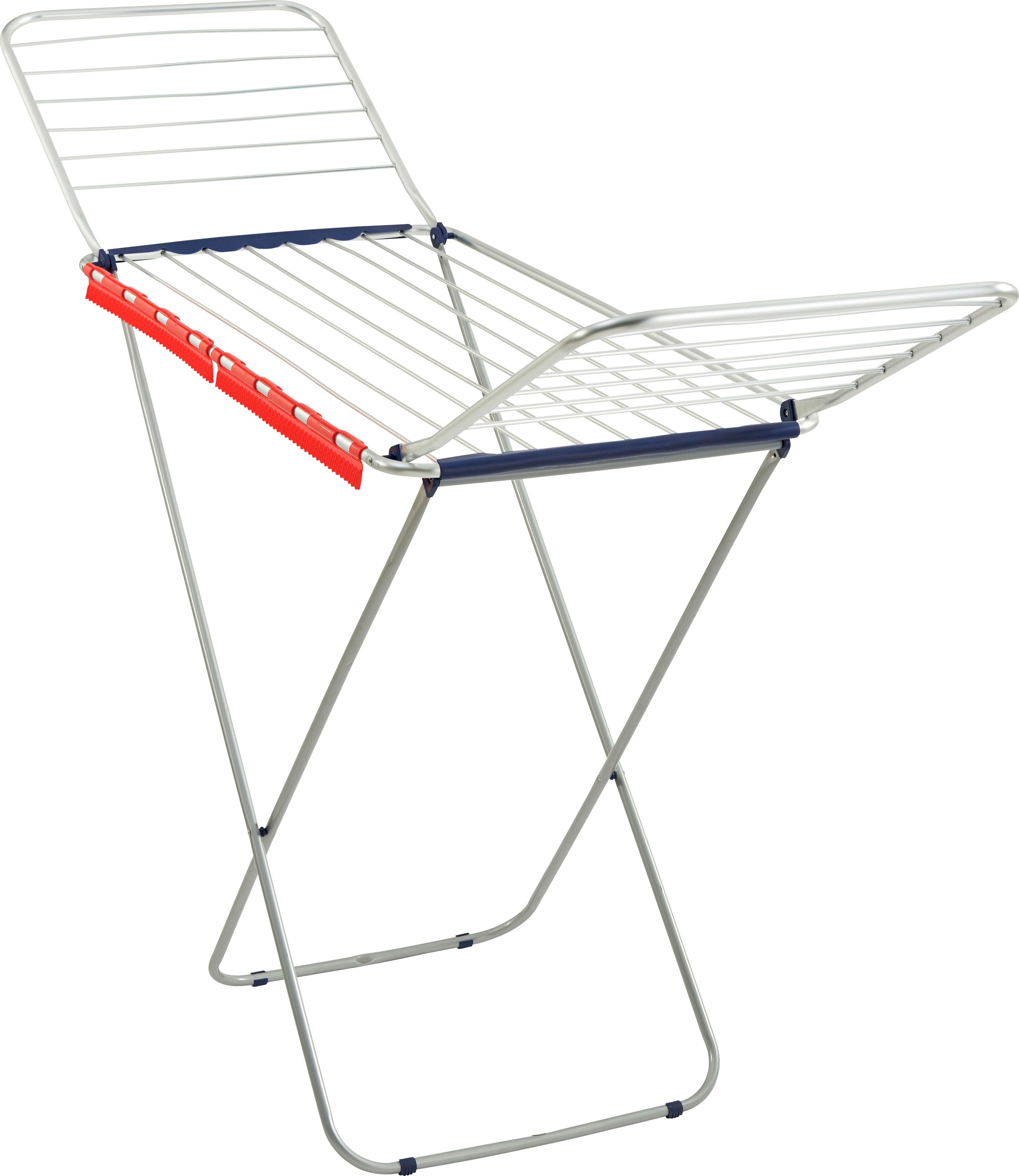 Wäscheständer LEIFHEIT "Siena 200 Aluminium", silber (silberfarben), B:187cm H:118cm T:55cm, Aluminium, Kunststoff, Wäscheständer, Wäscheständer silberfarben Einheitsgröße