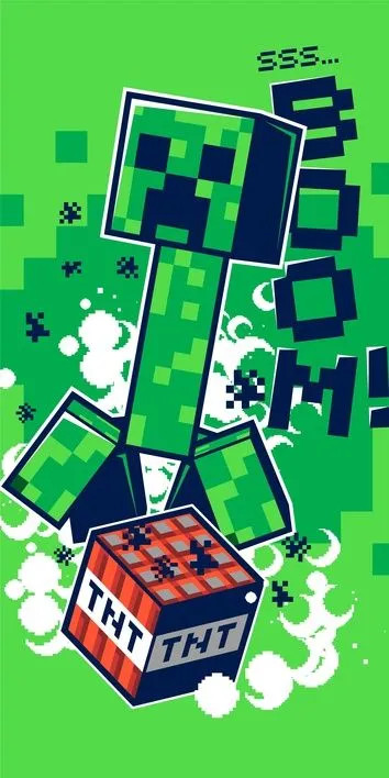 Minecraft Strandlaken Boom Groen B: 70 cm, H: 140 cm