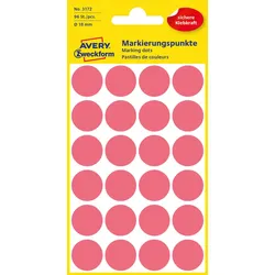 AVERY Zweckform Klebepunkte Ø 18,0 mm leuchtrot