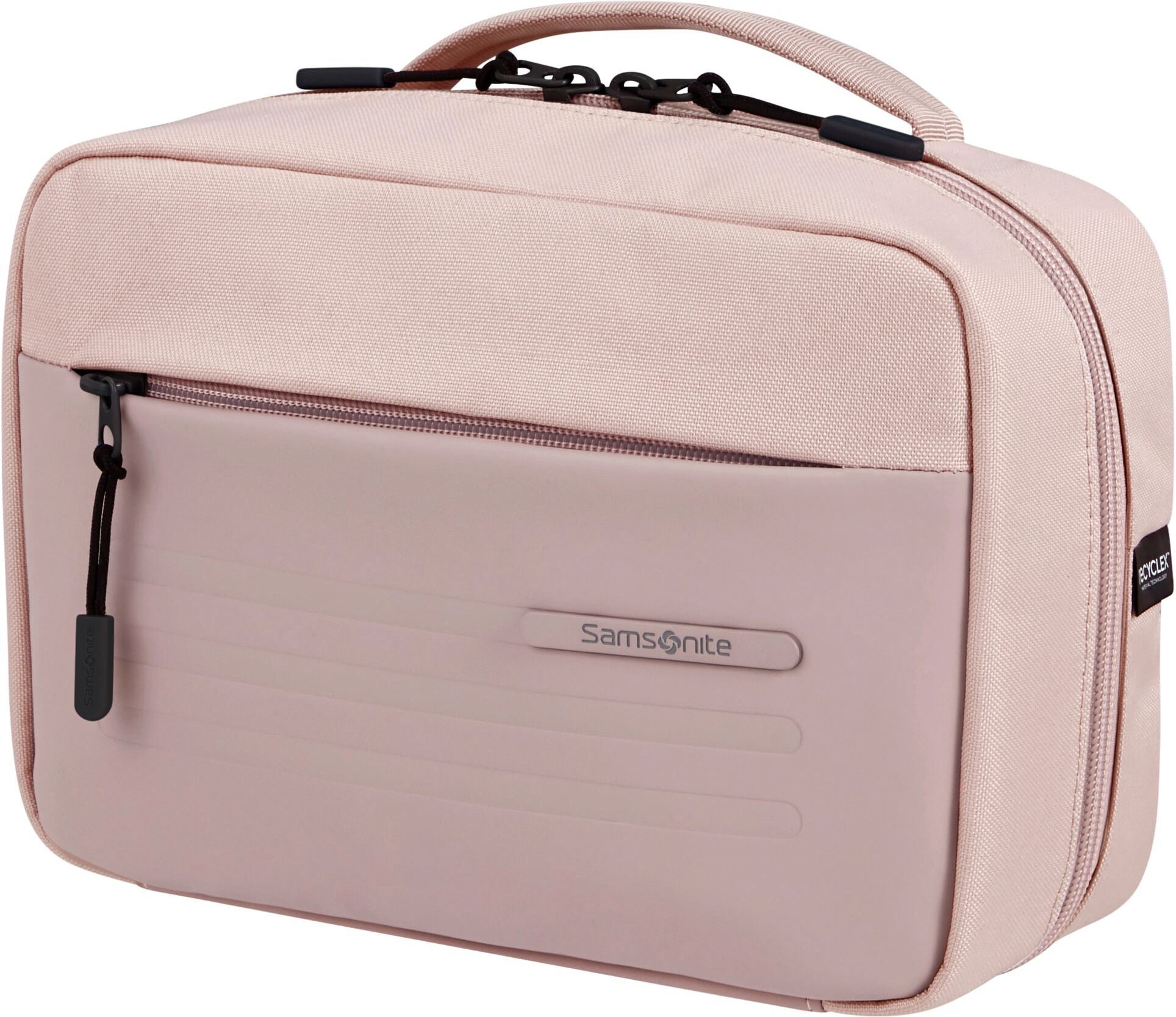 Kulturbeutel SAMSONITE "STACKD Toilet Kit, 17 cm", Damen, Gr. B/H/T: 24,3cm x 16,8cm x 9,5cm, rosa, Polyester, Polyurethan, Taschen Kulturbeutel, Beautybox Schminketui Kosmetikbox Beauty-Bag zum Aufhängen rosa B/H/T: 24,3cm x 16,8cm x 9,5cm