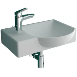Alpenberger Hand-Waschbecken-Waschtisch-Keramik-Waschbecken mit Überlauf- schmutzabweisendes Waschbecken