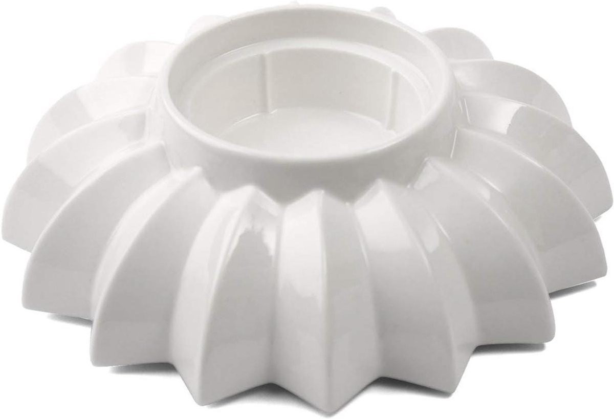 Witte Ster Kandelaar voor Taper Kaarsen - 14 cm