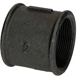 Temperguss Fitting schwarz Muffe ger. (i/i) 2"