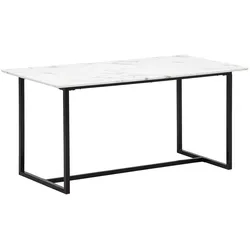 WOHNLING Esszimmertisch Marmor-Optik WL6.965 weiß