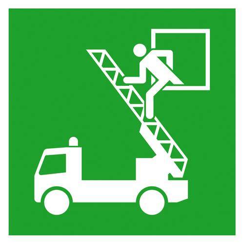 SafetyMarking Fluchtwegschild Folie Rettungsausstieg 38.A2045 (B x H) 200mm x 200mm ISO 7010 1St.