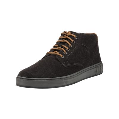 Schnürschuh GABOR "Gabor Halbschuhe Veloursleder", Herren, Gr. 46, grau, Veloursleder, Schuhe Schnürschuh