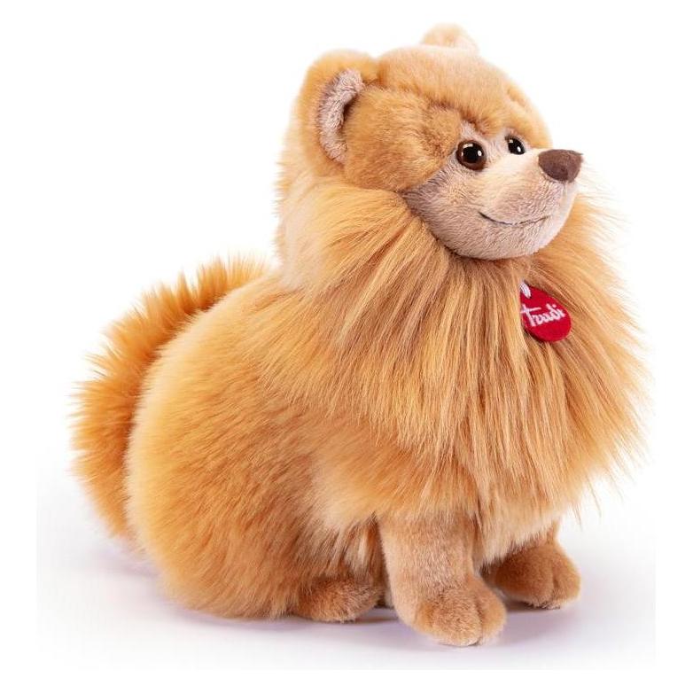 Trudi Klassik Plüschhund Zwergspitz 23x22x9 cm, Grösse S, hochwertiges Stofftier mit weichen Material (9 cm) (52405433)
