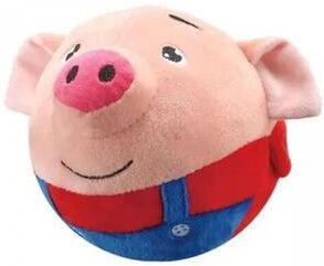 Happy Pet Pantry Electric Interactive Cat Toy: Self Moving Plush Bouncing Fun For Indoor Play Red Pig
