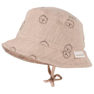 maximo - Baby's Hütchen Bindeband Musselinstoff Futter - Hut Gr 43 cm beige
