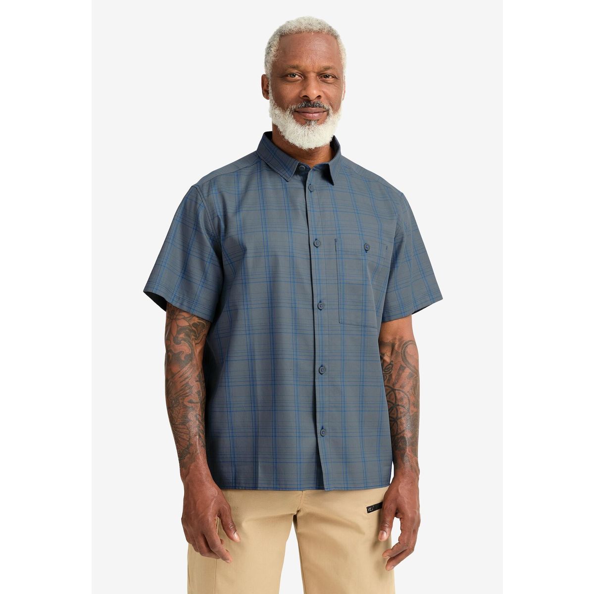 Jack Wolfskin HOT Trail Shirt M check blue orchid (T0388) M A65906_T0388_A08